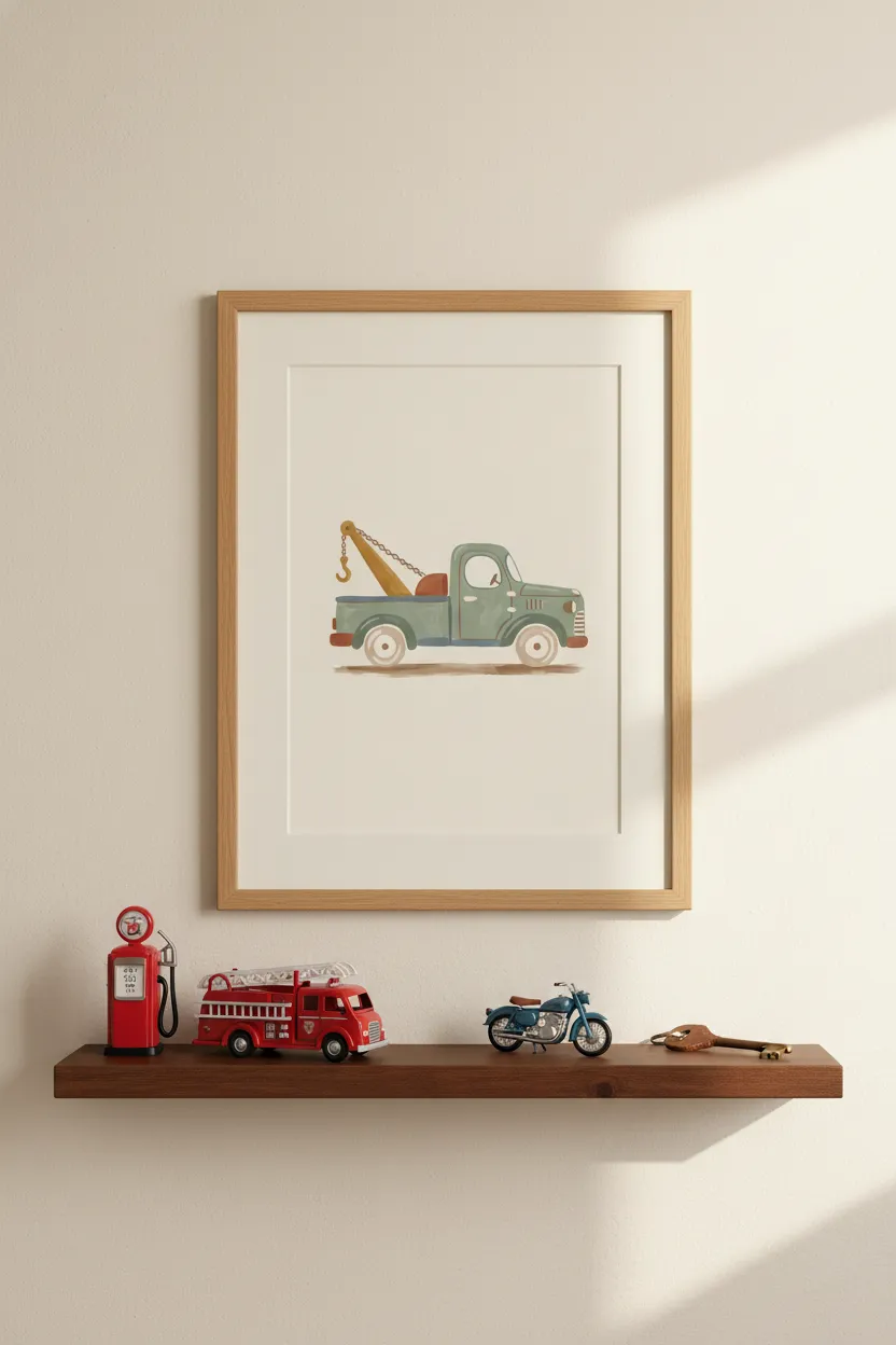 Vintage Tow Truck Print