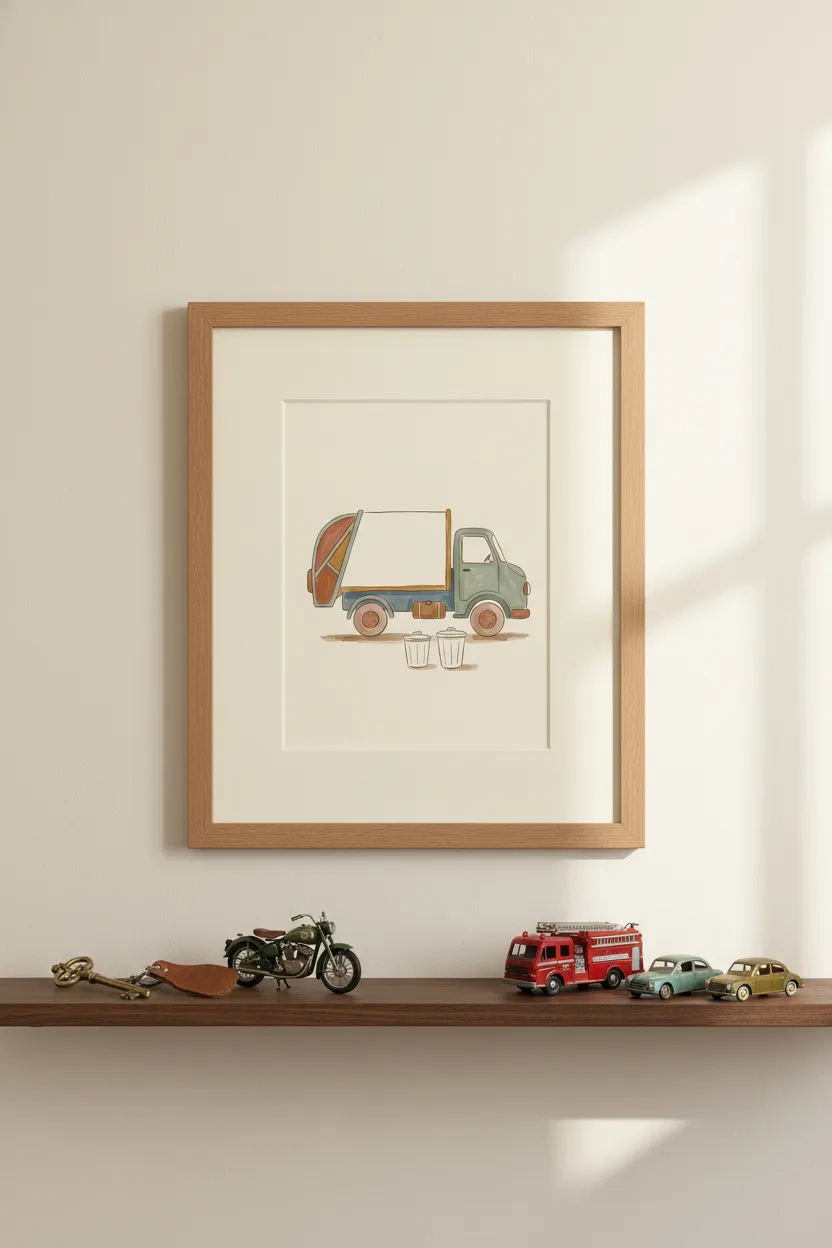 Garbage Truck Print