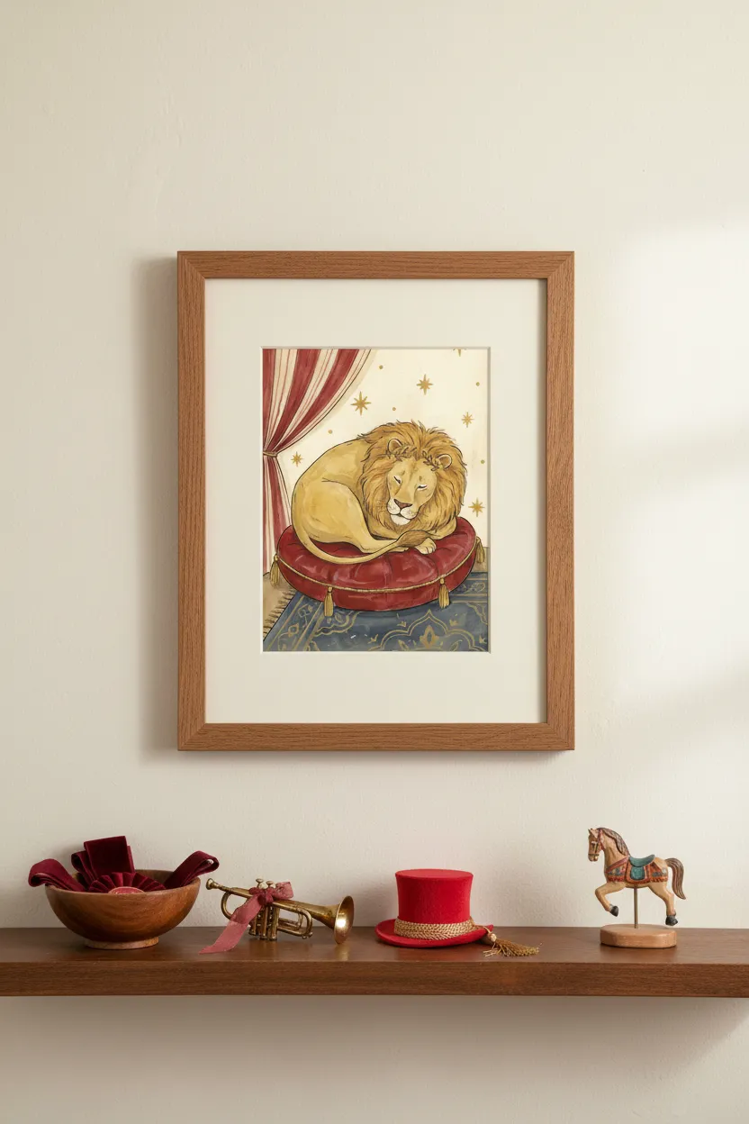 Sleeping Lion Print