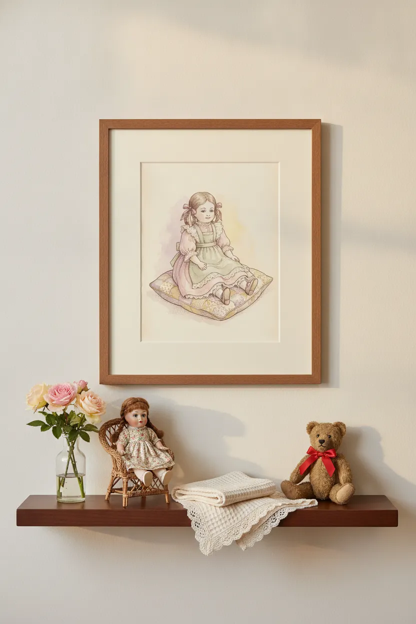 Vintage Porcelain Doll Print