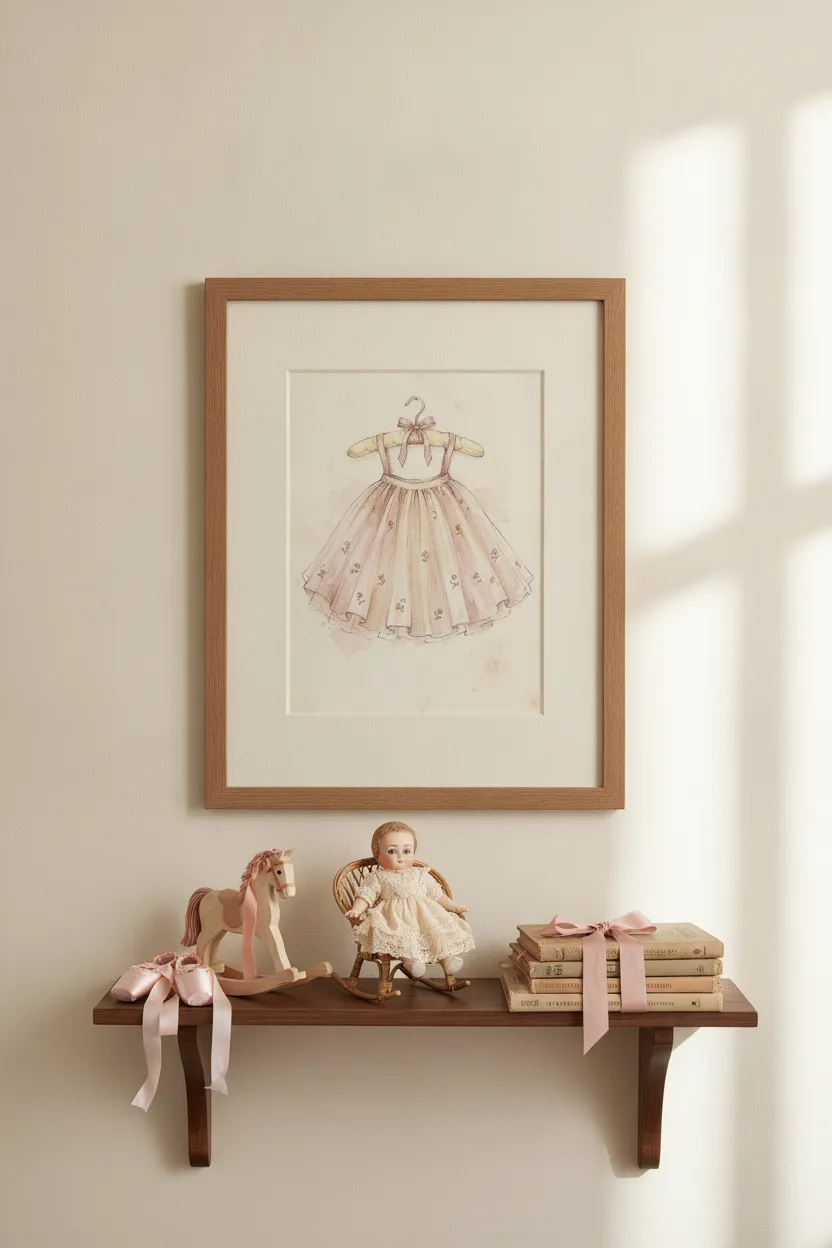 Vintage Tutu Dress Print
