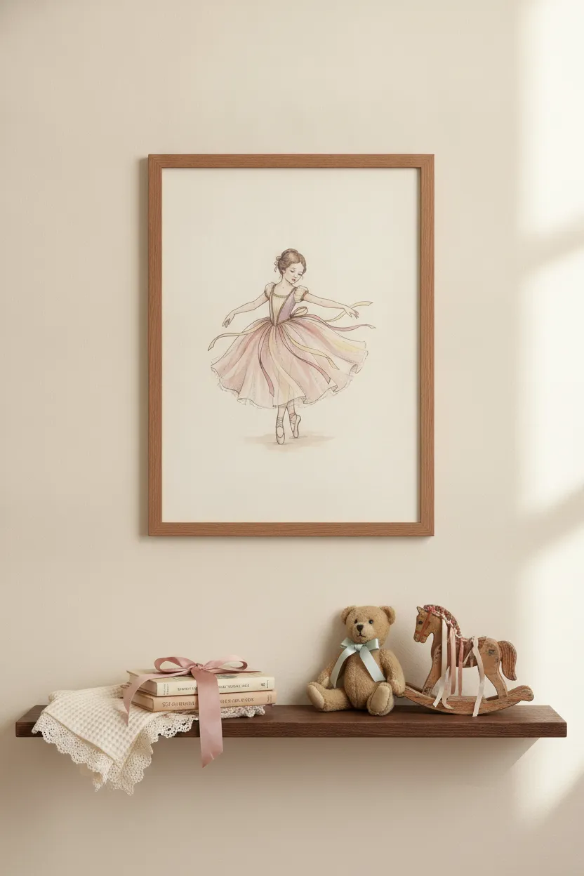 Vintage Ballerina Print