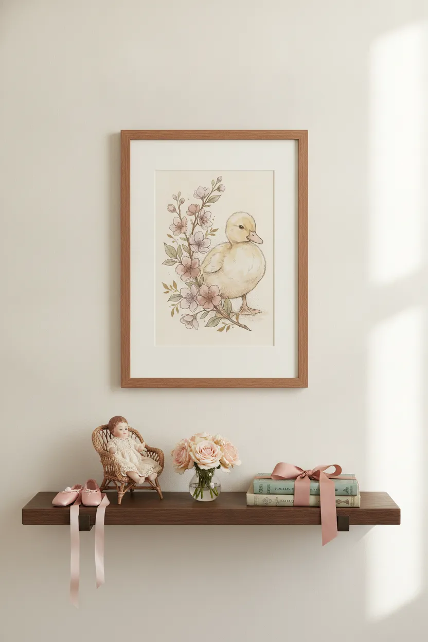 Duckling & Blossom Print
