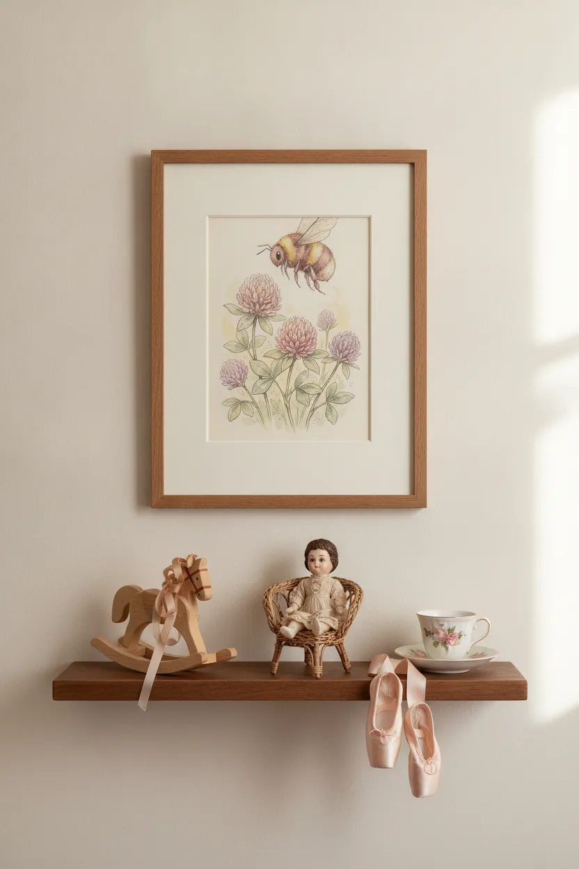 Bumble Bee & Clover Print