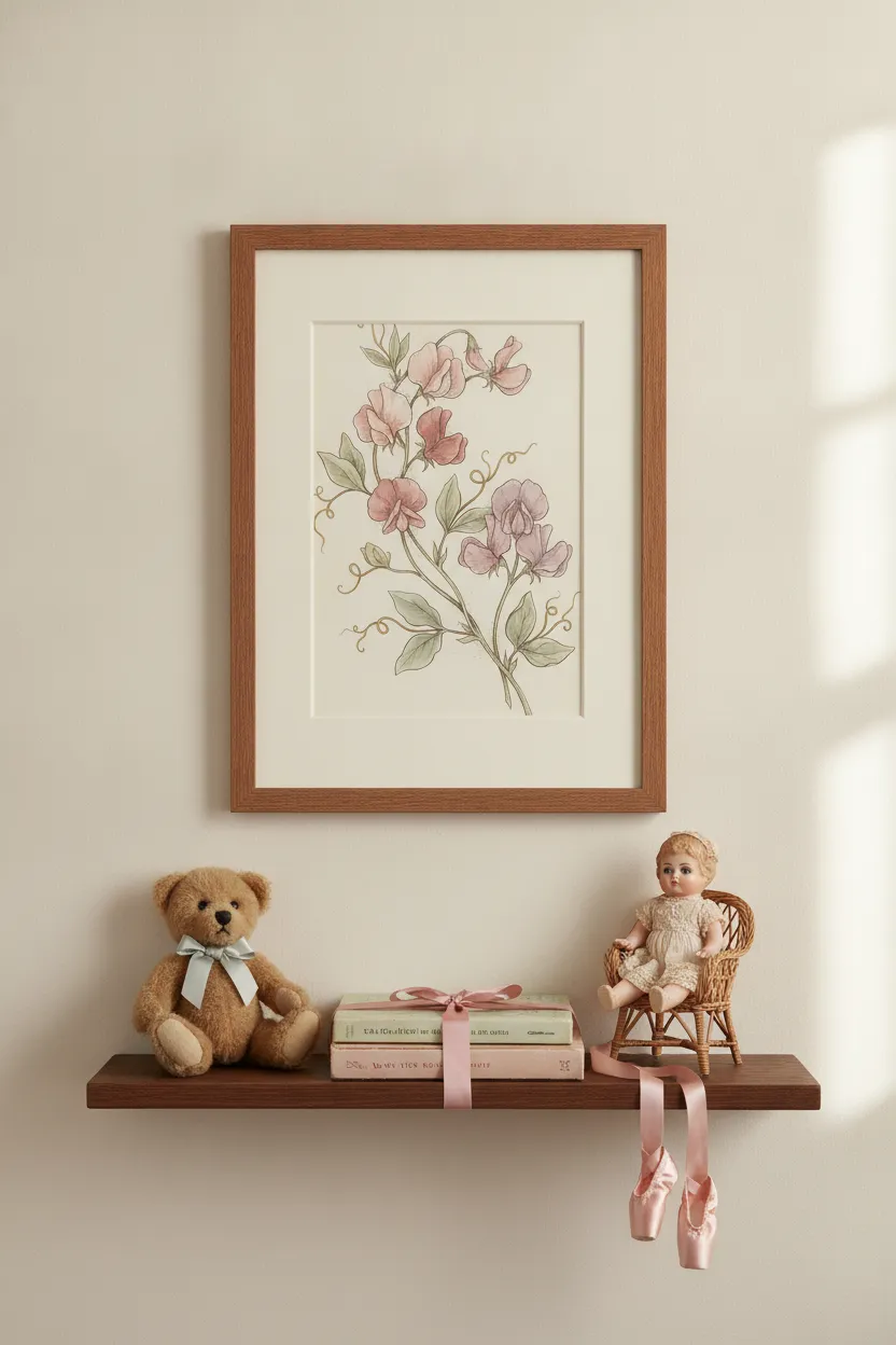 Sweet Pea Botanical Print