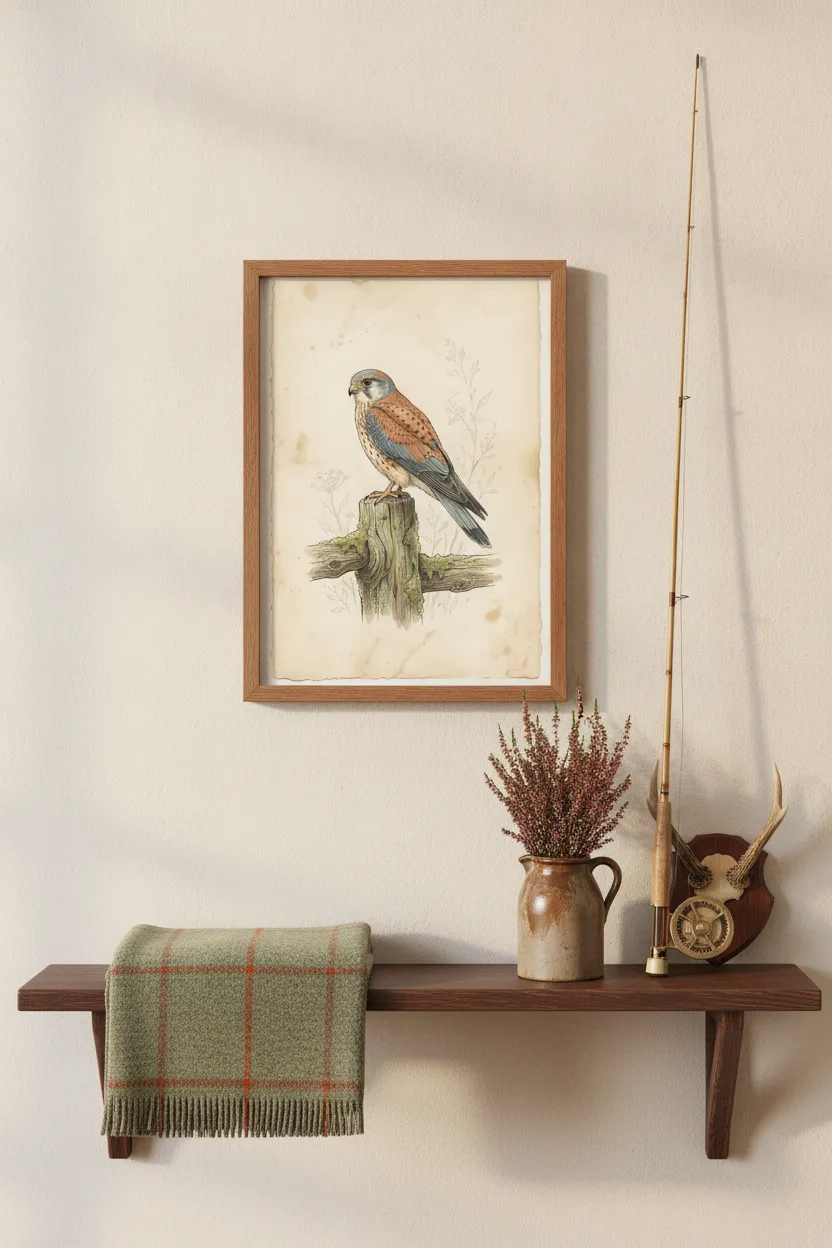 Vintage Kestrel Print
