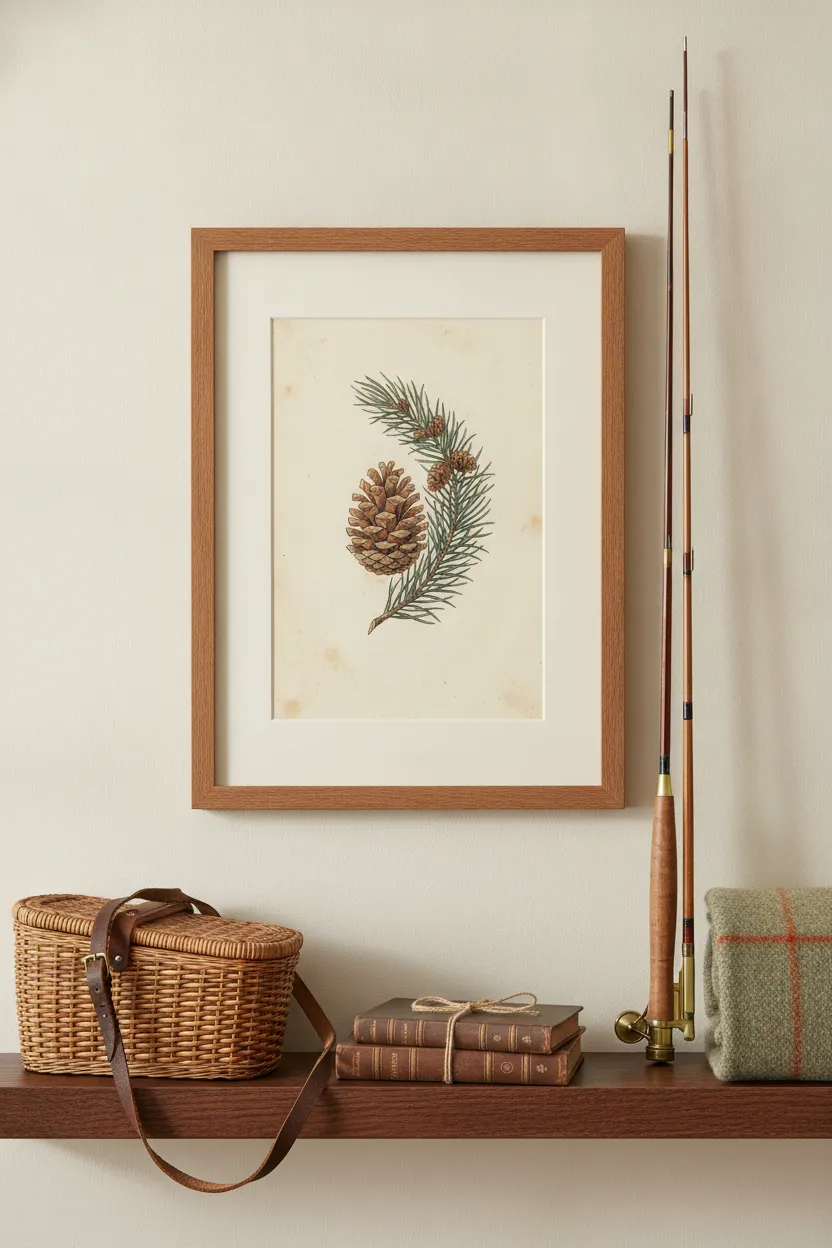 Vintage Pinecone Print