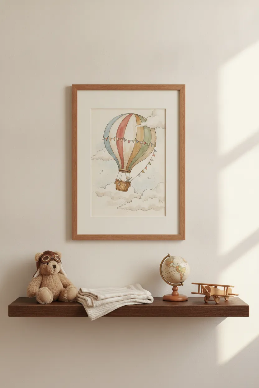 Vintage Hot Air Balloon Print