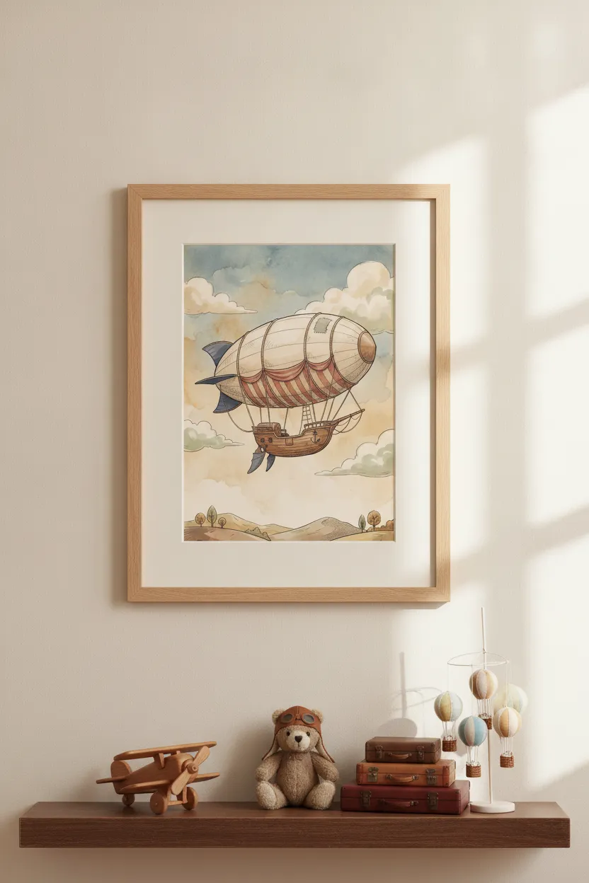 Vintage Airship Print