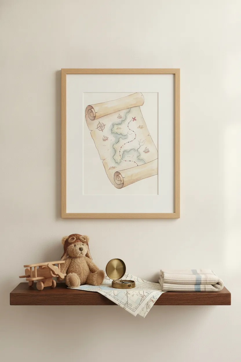 Treasure Map Scroll Print