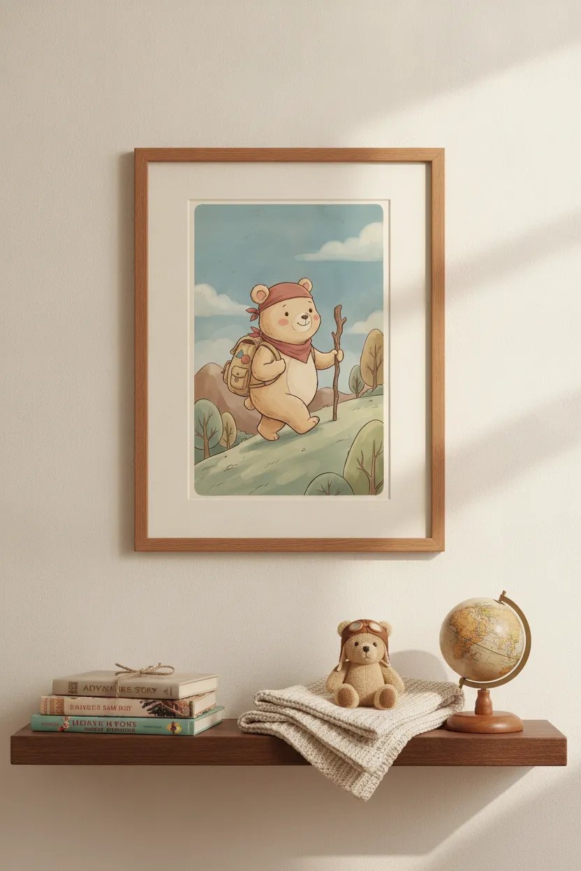 Hiking Bear Print