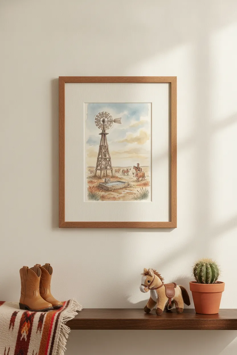 Prairie Windmill Print