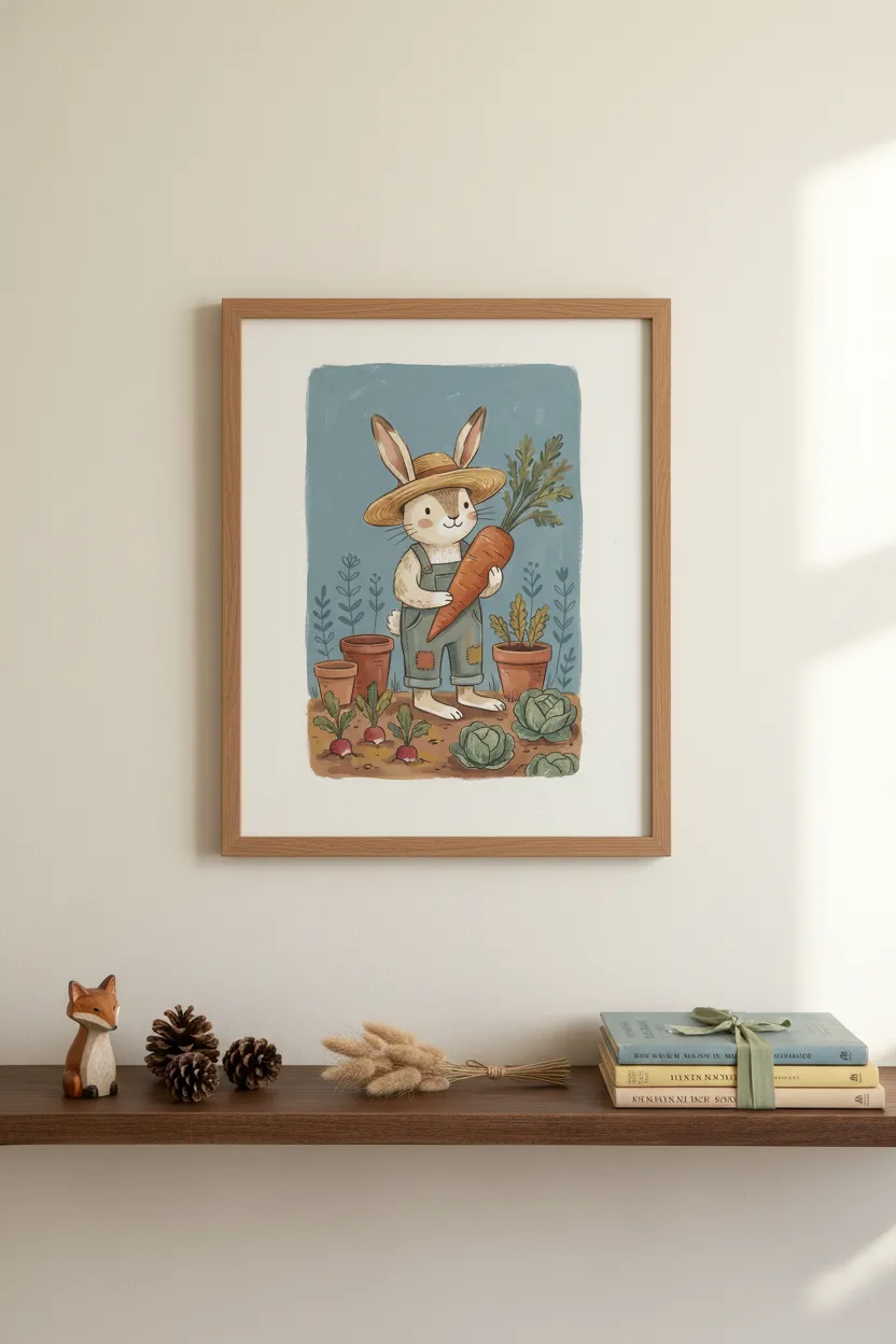 Gardener Bunny Print