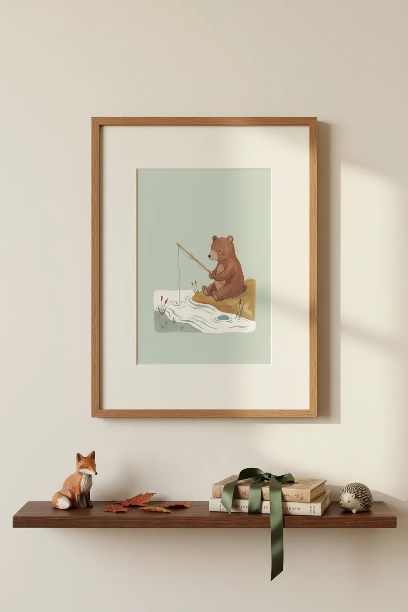 Bear Fishing Print