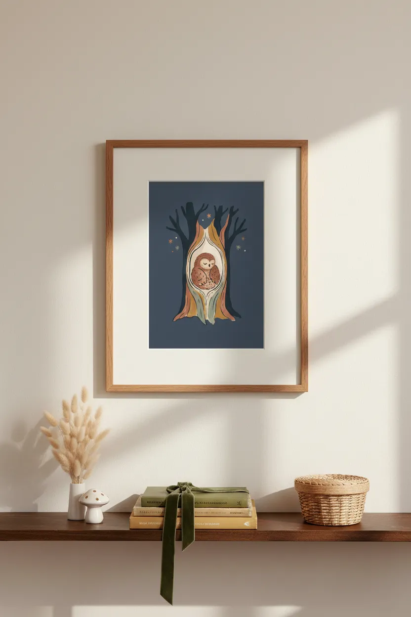 Sleeping Owl Print