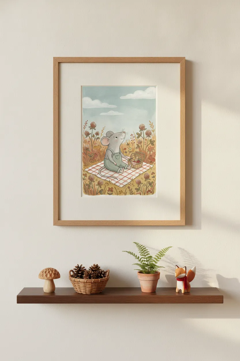 Mouse Picnic Print