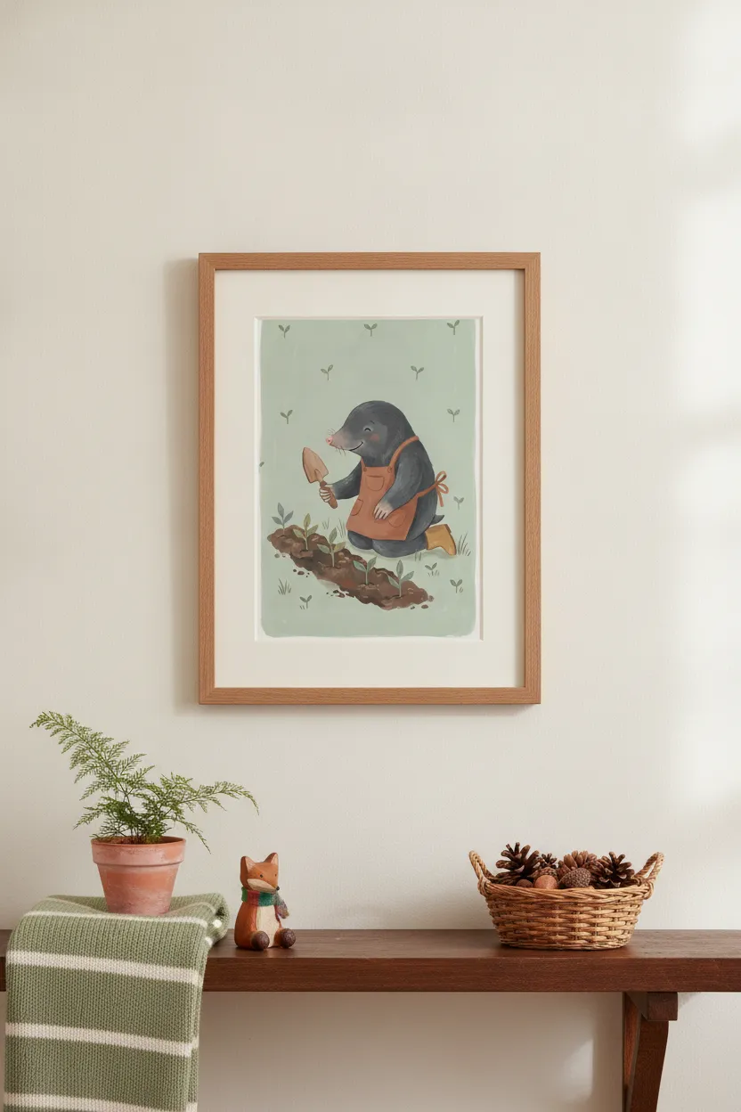 Gardening Mole Print