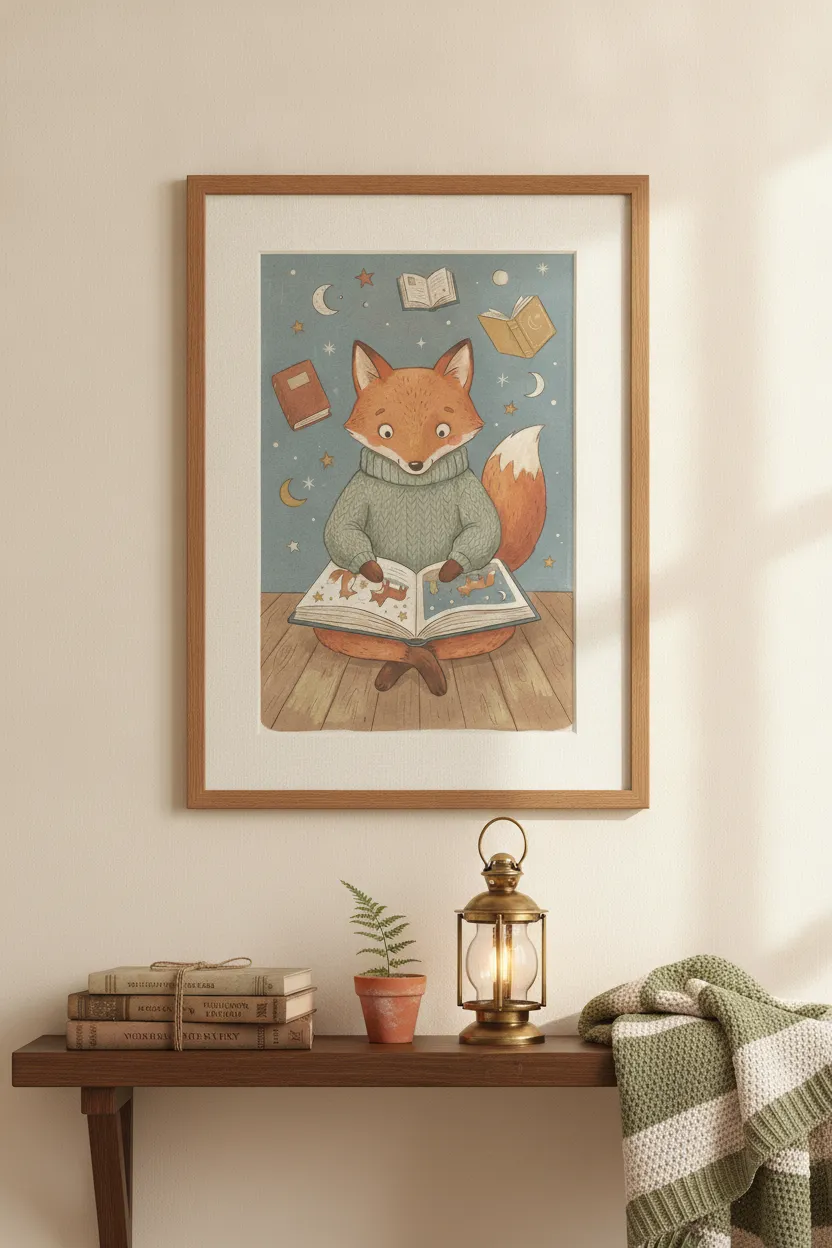Fox Reading Print