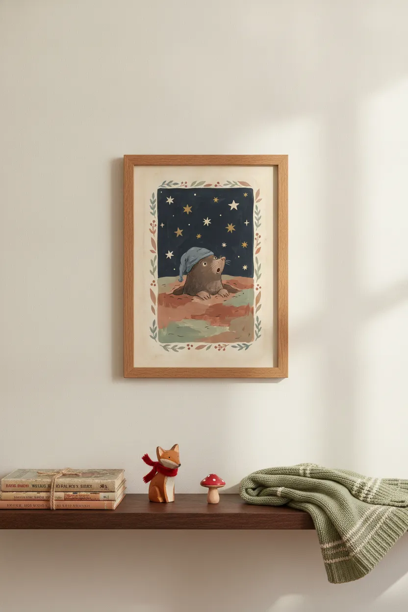 Mole Gazing at Stars Print