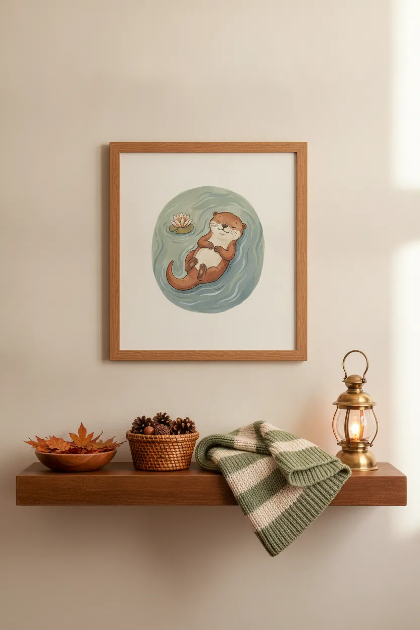 Sleeping Otter Print