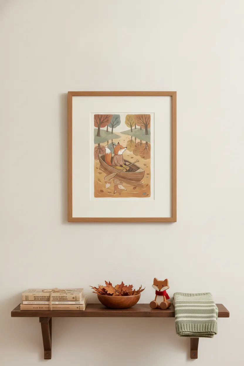 Fox in Canoe Print