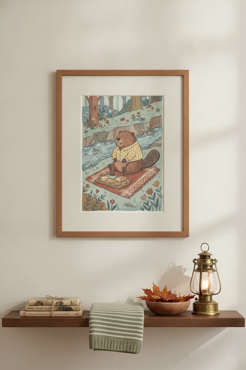 Beaver Picnic Print